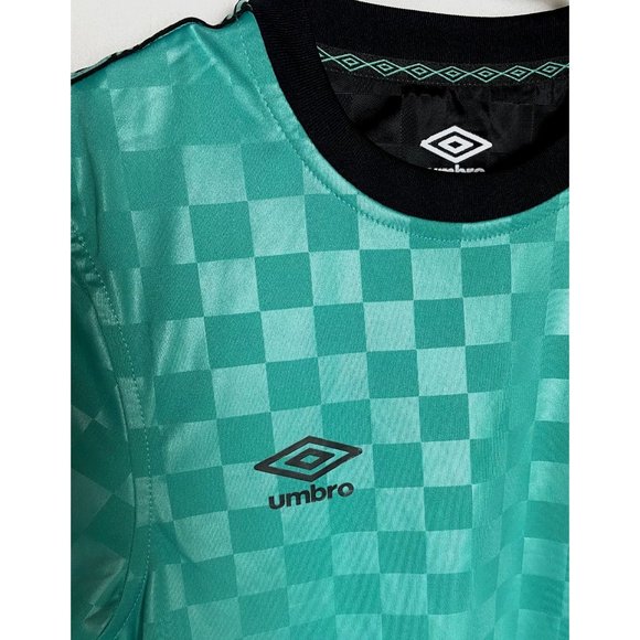 Umbro Check Diamond Performance Short Sleeve Shirt Mint Green/Black Size… - Picture 4 of 9